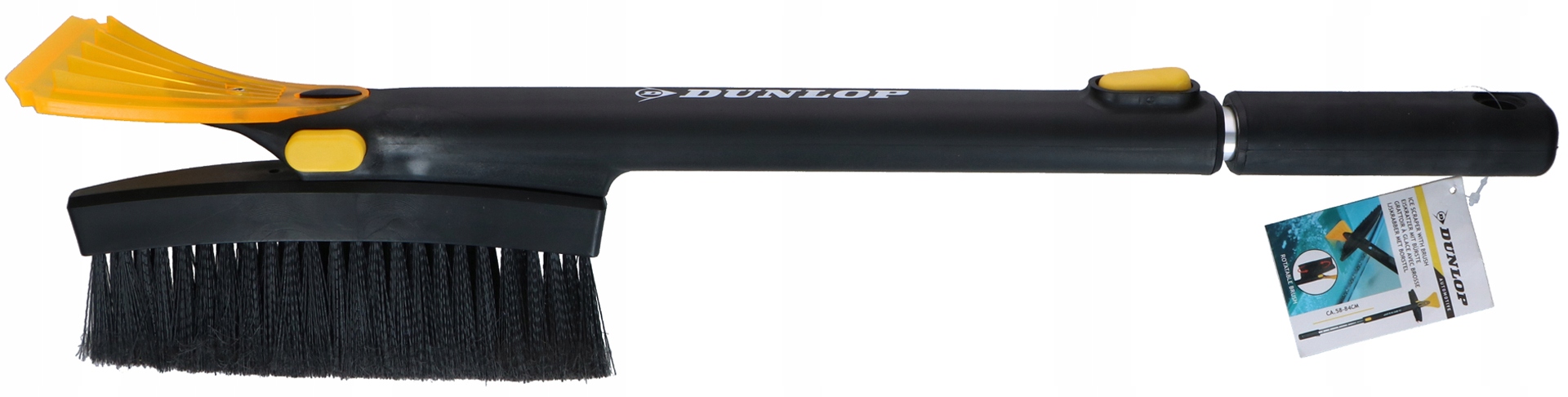 Skrobaczka-do-szyb-i-szczotka-obrotowa-2w1-teleskopowa-58-84cm-DUNLOP-Stan-opakowania-oryginalne